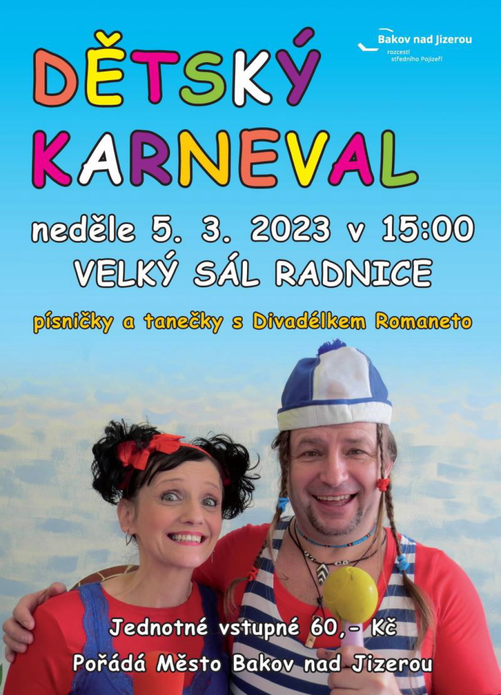 Dětský karneval v Bakově zpestří Divadélko Romaneto