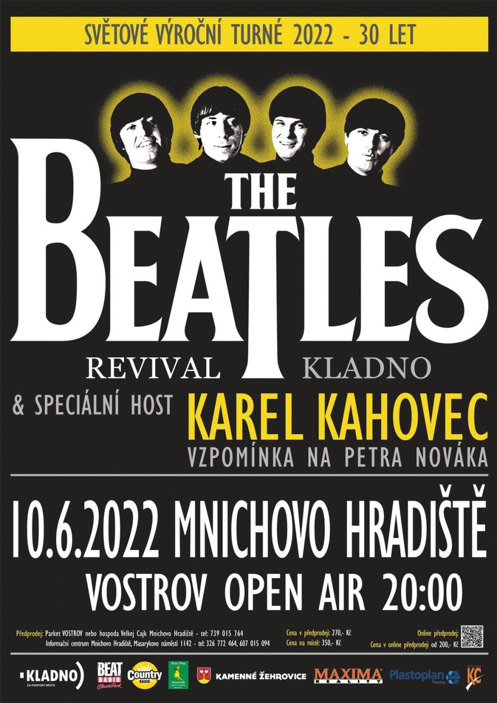 Legendární Karel Kahovec spolu s The Beatles Revival zavítá na Vostrov