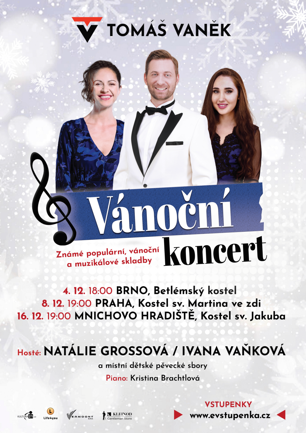 Zpěvák Tomáš Vaněk zavítá s vánočním koncertem do tří měst. Včetně svého „rodného“ Mnichova Hradiště