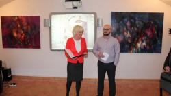 Ředitelka ZUŠ Eva Ševců s Pavlem Vašíčkem. Foto: Petr Novák