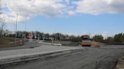 Rekonstrukce křižovatky u dálnice jde podle plánu. Foto: Petr Novák, 28. dubna 2022