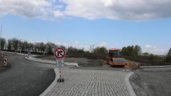 Rekonstrukce křižovatky u dálnice jde podle plánu. Foto: Petr Novák, 28. dubna 2022