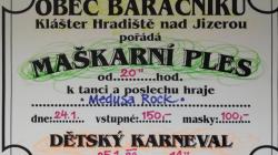 Baráčníci z Kláštera zvou na maškarní ples i dětský karneval