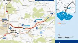 Trasa nové přeložky silnice I/16 z Mladé Boleslavi do Martinovic. Foto: ŘSD