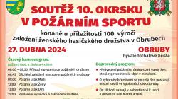 SDH Obruby zve na soutěž v požárním sportu. Těšit se můžete i na bohatý doprovodný program