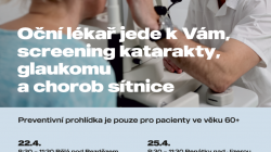 Oční lékař přijede do vaší obce. Občané starší 60 let mají možnost využít preventivní vyšetření na vybraných místech regionu