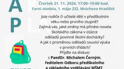 Jste rodiče či učitelé? Přijďte na faru diskutovat s odborníkem o odkladech povinné školní docházky