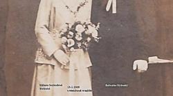 Svatba 13. ledna 1920. Růžena Svobodová a Bohuslav Stránský