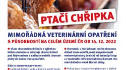 Od 14. prosince je z důvodů šíření ptačí chřipky zakázán na celém území ČR venkovní chov drůbeže