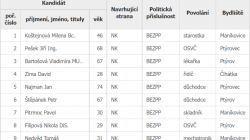 Kandidáti ve volbách v roce 2022 v Ptýrově. Zdroj: volby.cz