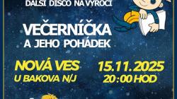 Retro diskotéka v Nové Vsi u Bakova připomene 60 let Večerníčka