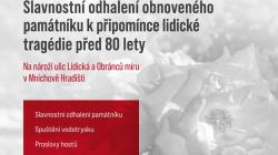 Mnichovo Hradiště si připomene 80. výročí lidické tragédie odhalením obnoveného pomníku