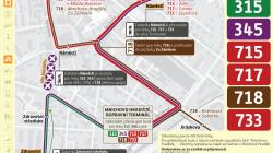 Z důvodu uzavírky ulice Víta Nejedlého se od příštího týdne dočasně mění autobusové jízdní řády. Zdroj: PID