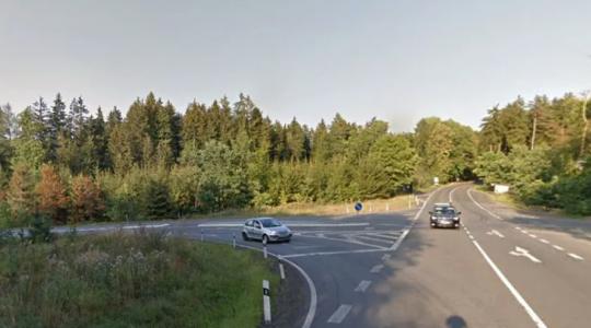 Křižovatka Zelený háj. Foto: Google Street View
